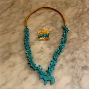 Native American fetish necklace and earrings